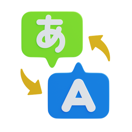 言語を変換する  3D Icon