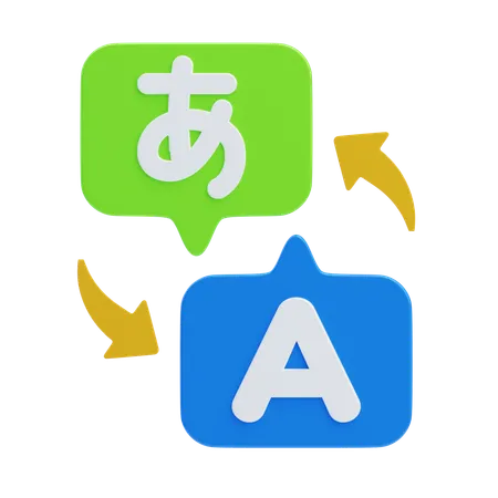 言語を変換する  3D Icon