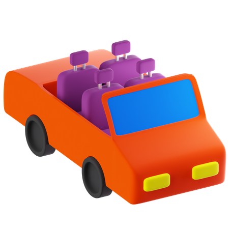 Convertible Car  3D Icon