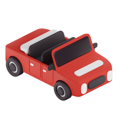 Convertible Car  3D Icon