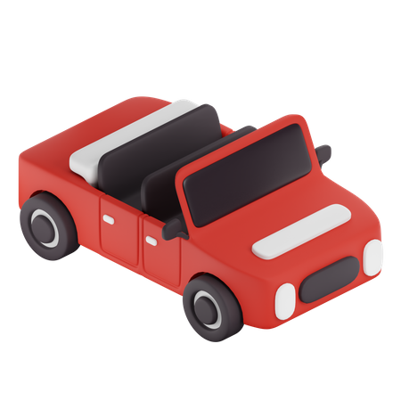 Convertible Car  3D Icon
