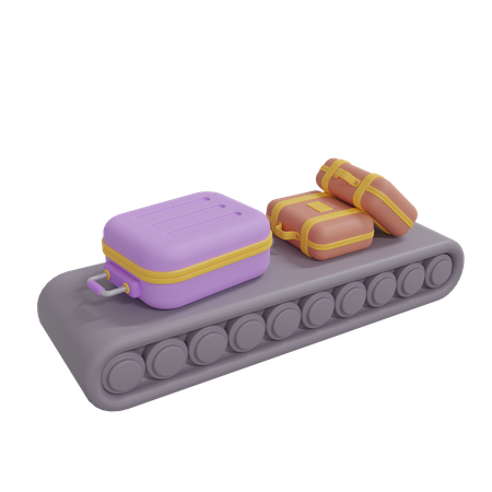 Conveyor Baggage  3D Icon