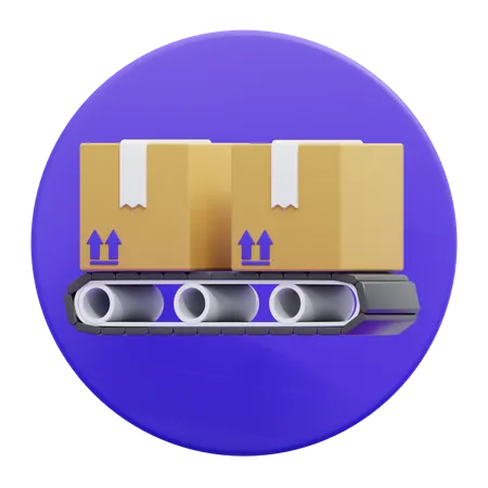 Conveyor Belt  3D Icon
