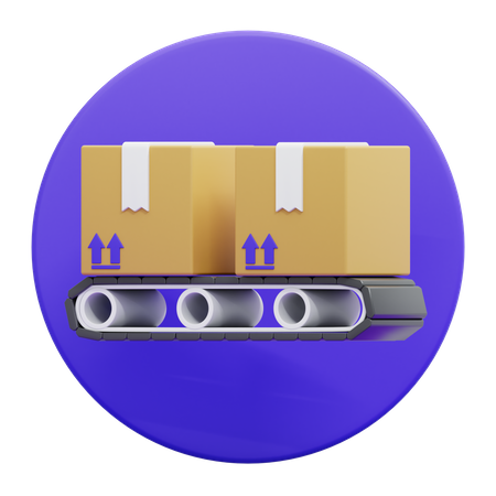 Conveyor Belt  3D Icon