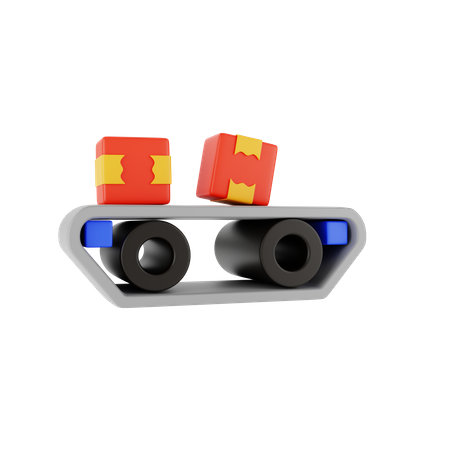 Conveyor Belt  3D Illustration