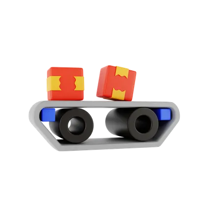 Conveyor Belt  3D Illustration