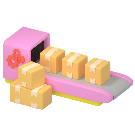 Conveyor Belt 3D Icon