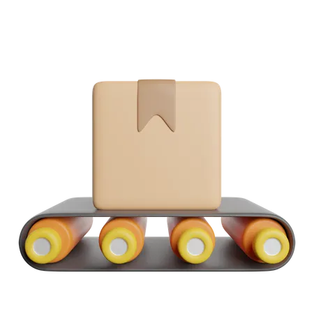 Conveyor Logistics Proccess 3D Icon