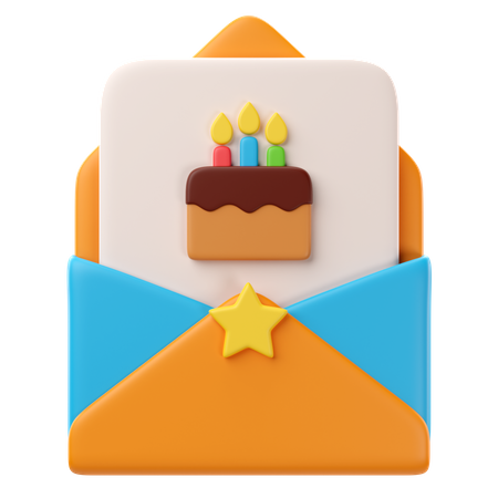 Convite de aniversario  3D Icon