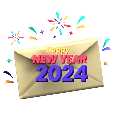 Convite de ano novo  3D Icon
