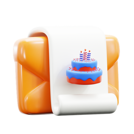 Convite de aniversario  3D Icon