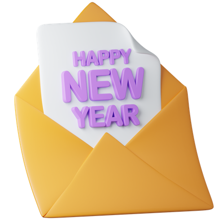 Convite de ano novo  3D Icon