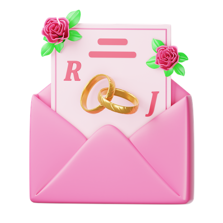 Convite de casamento  3D Icon