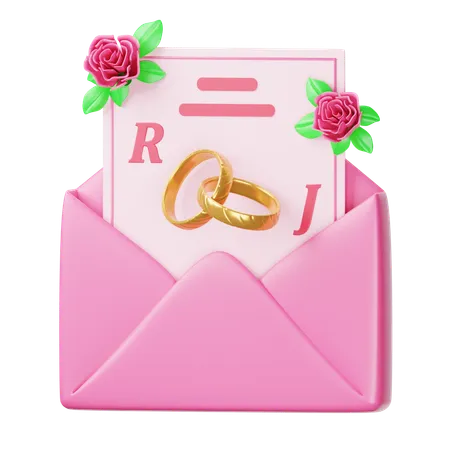 Convite de casamento  3D Icon