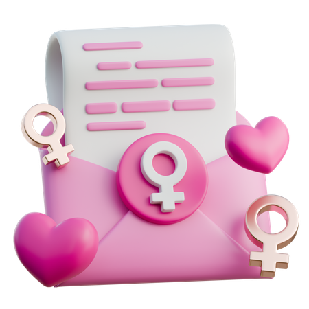 Convite do dia da mulher  3D Icon