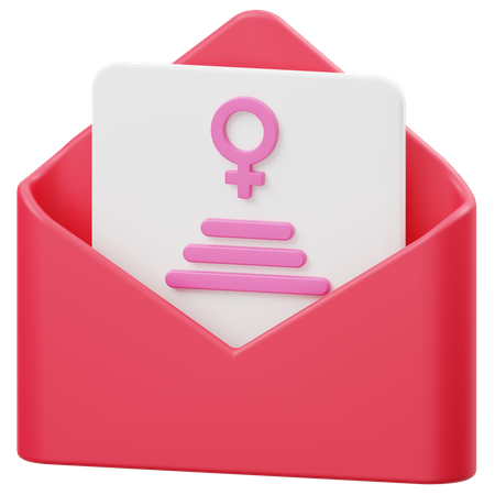 Convite do dia da mulher  3D Icon