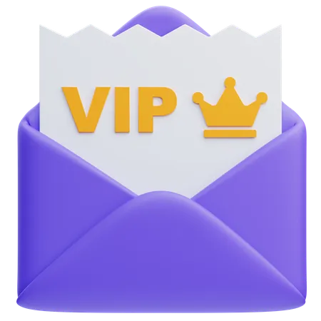 Convite vip  3D Icon