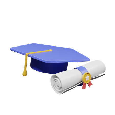 Convocation Hat  3D Illustration