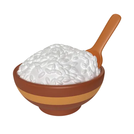 Cooked Rice  3D Icon