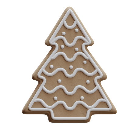 Biscuit d'arbre de Noël  3D Illustration