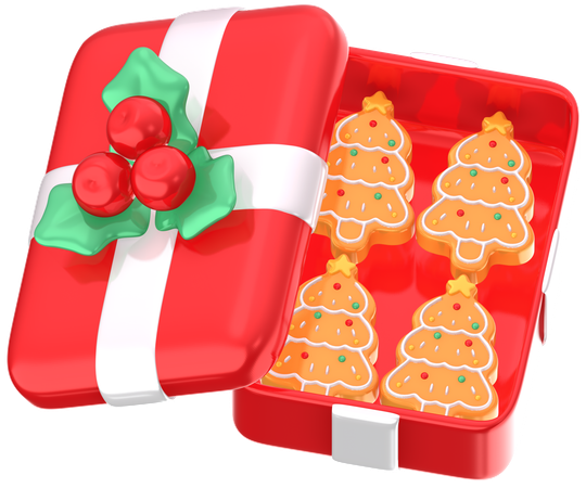 Cookie Gift Box  3D Icon