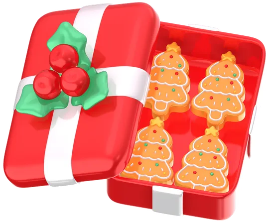 Cookie Gift Box  3D Icon