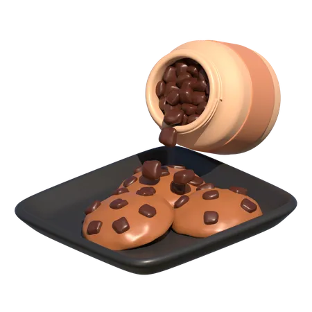 Cookies 3 D Coffee Shop Icon 3D Icon