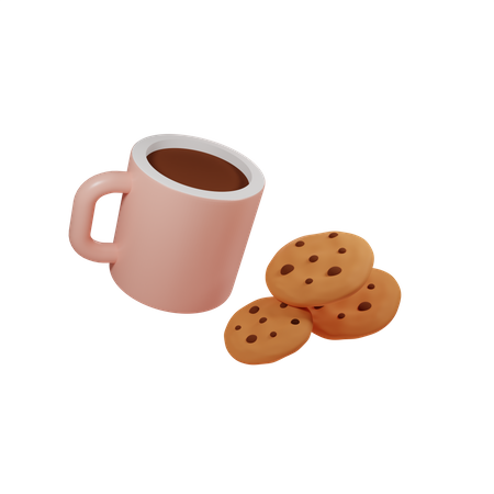 Cookies And Hot Chocolate 3D Icon