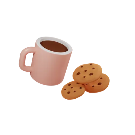 Cookies And Hot Chocolate 3D Icon
