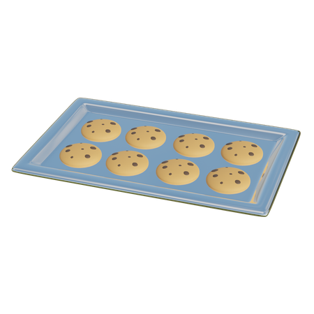 Cookies Tray  3D Illustration