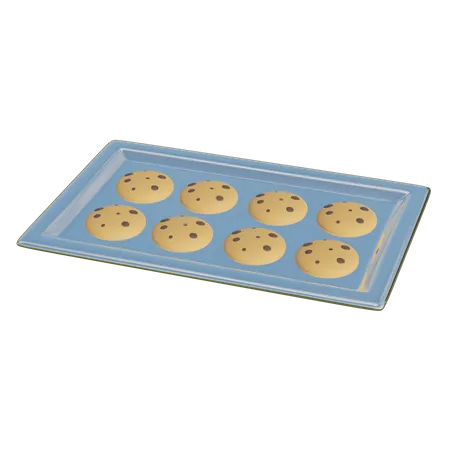 Cookies Tray  3D Illustration