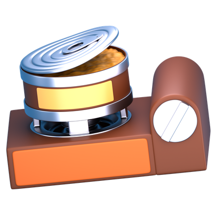 料理 キャンプ  3D Icon