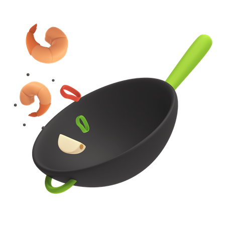 Cooking pan  3D Illustration