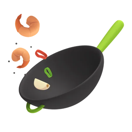 Cooking pan  3D Illustration