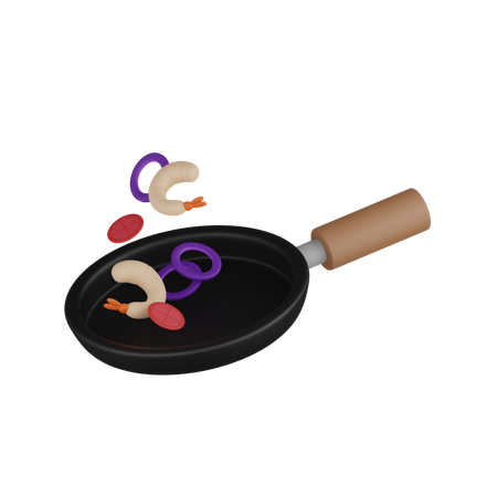 Cooking Pan 3D Icon