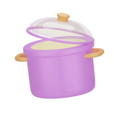 Cooking Pot 3 D Kitchenware 3D Icon