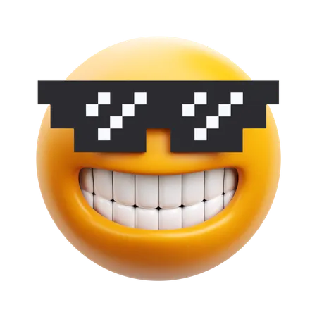Cool Emoji 3 D Render Icon Illustration 3D Icon