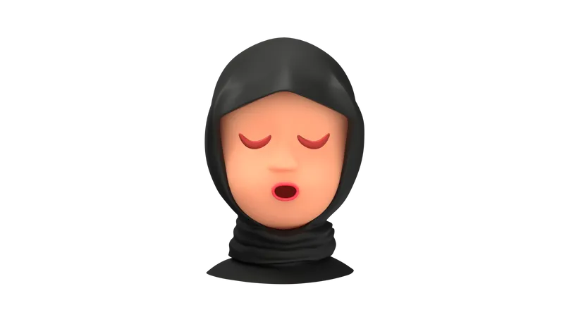 Cool Arab Woman emoji  3D Illustration