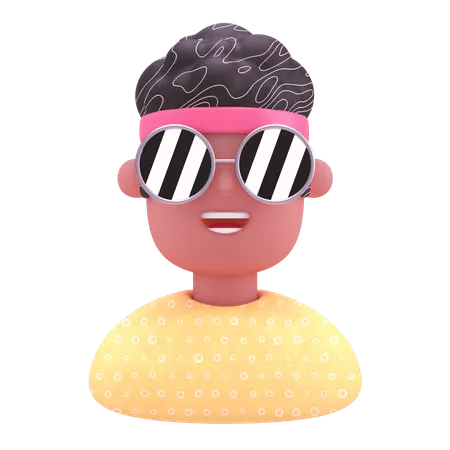 Cool Boy  3D Illustration