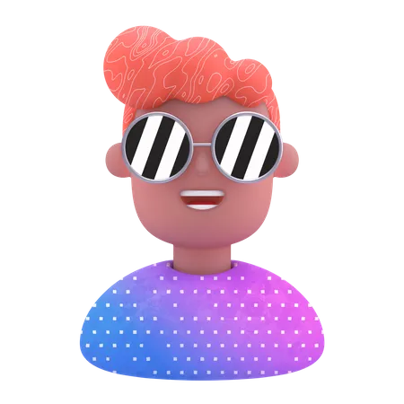 Cool Boy  3D Illustration