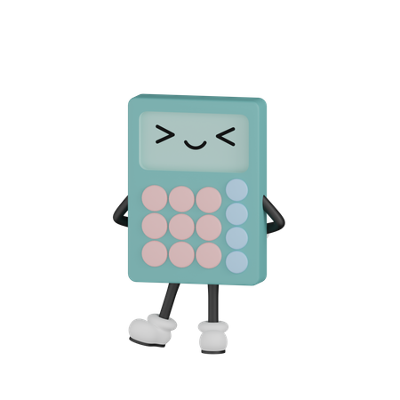 Calculatrice sympa  3D Illustration