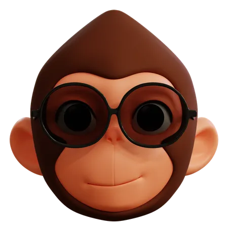Cool Cute Monkey  3D Icon