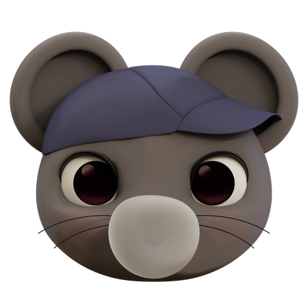 Cool Cute Mouse Emoji  3D Icon