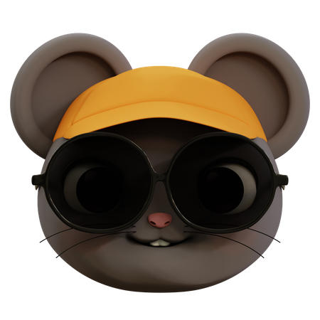 Cool Cute Mouse Emoji  3D Icon