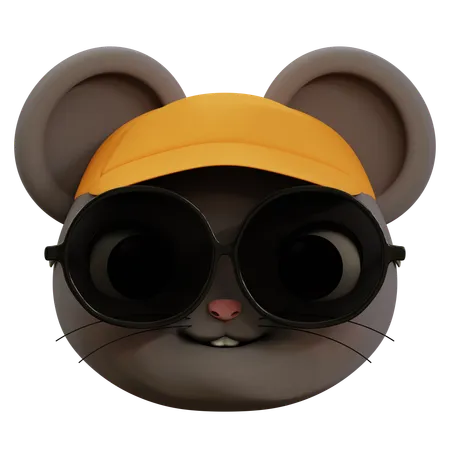 Cool Cute Mouse Emoji  3D Icon