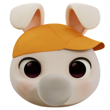 Cool Cute Rabbit Emoji Icon  3D Icon