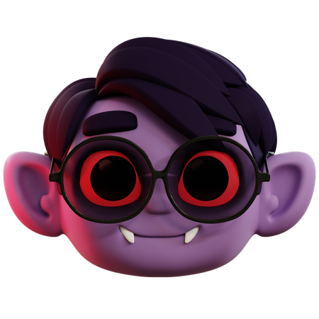 Cool Cute Vampire  3D Icon