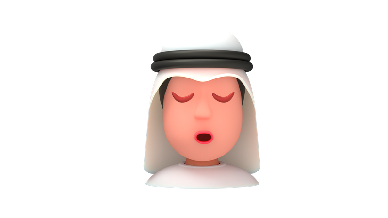 Cool Emirate Man  3D Icon