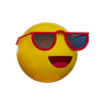 3d sunglass emoji logo
