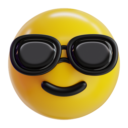 サングラスをかけたクールな絵文字  3D Icon